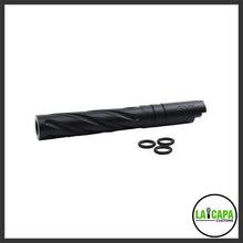 Load image into Gallery viewer, LA Capa Customs 5.1 Aluminum Threaded Tornado Outer Barrel | Kaharoa Custom Airsoft
