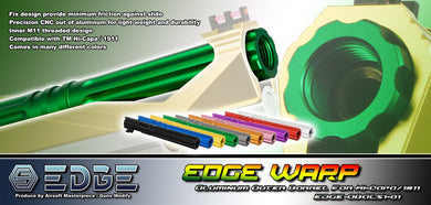 EDGE Custom “WARP” Aluminum Outer Barrel for Hi-CAPA 5.1 | Kaharoa Custom Airsoft